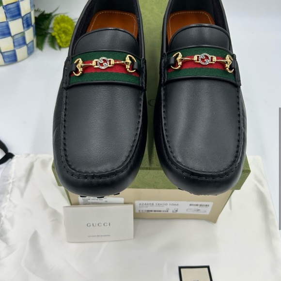 Men’s Gucci Ayrton web stripe driver loafers size 12 fits 12.5 us made in Italy main image 6